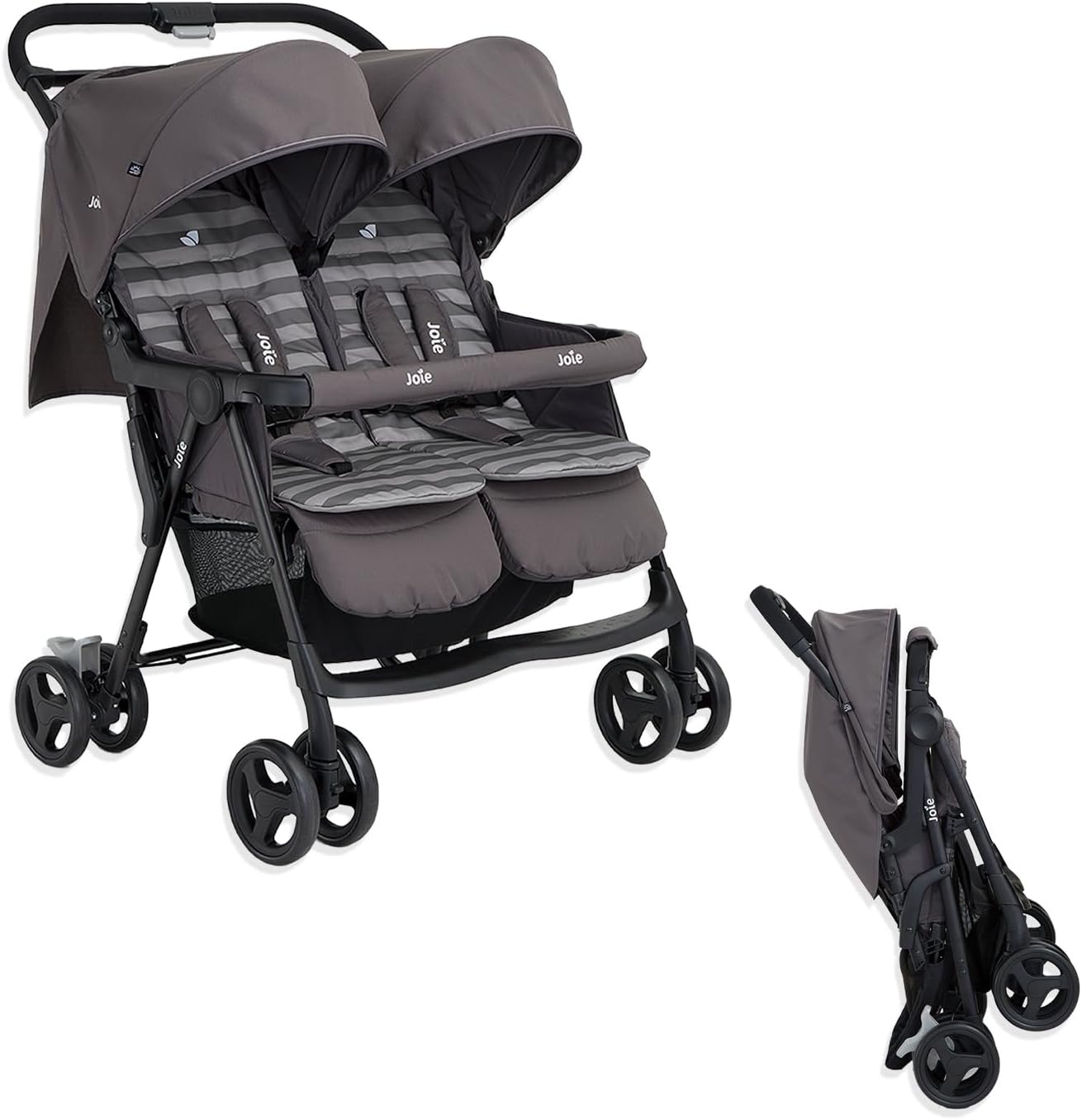 4 Joie Carrinho Aire Twin Dark Pewter
