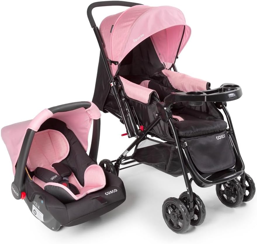 6 Cosco Kids Travel System Reverse Rosa Rajado