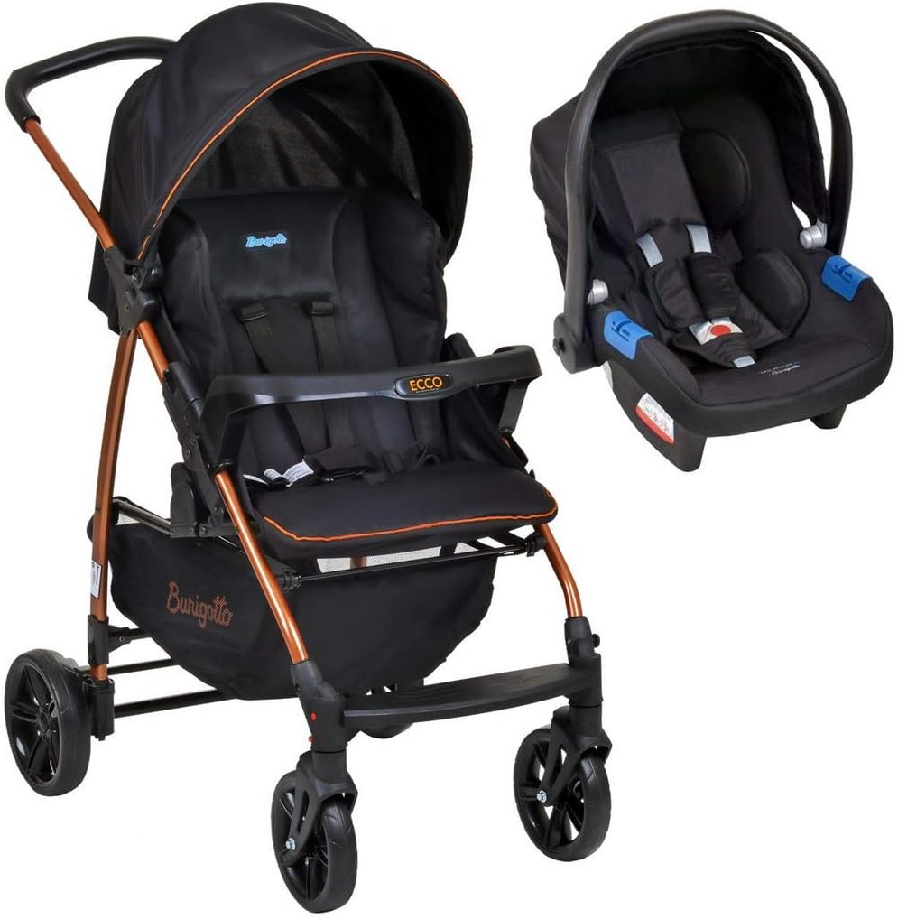 Carrinho de Bebe Bebe Conforto Burigotto Ecco Preto Bronze