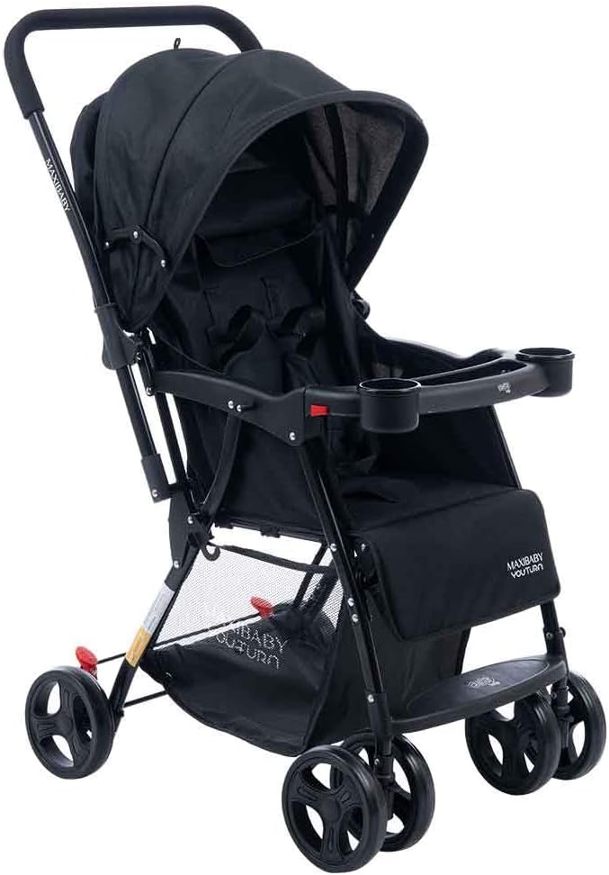 Maxi Baby Carrinho de Bebê Com Alça Reversível YouTurn (Preto)