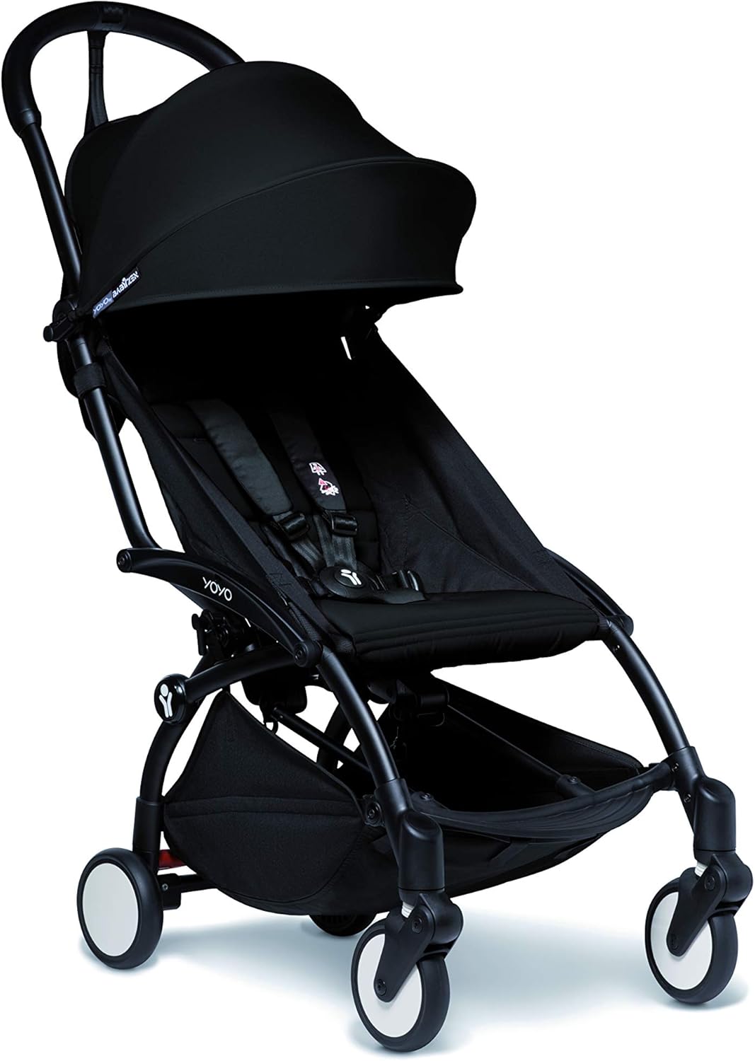 BABYZEN YOYO2 Carrinho de Bebê Yoyo2 Leve e Compacto Estrutura Preta- Assento e Capota Preta- Suporta até 22kg